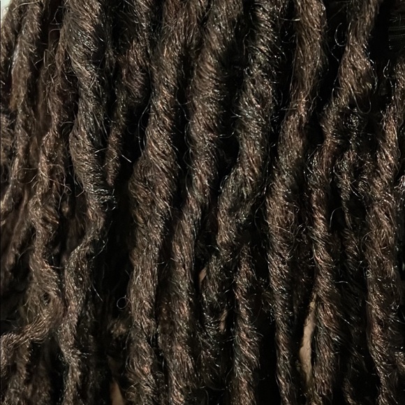 GODDESS LOCKS DREADS RASTA LACEFRONT WIG WITH CURLY ENDS BROWN SUMMER BOHEMIAN - Picture 5 of 10